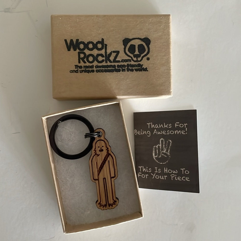 WoodRockz Bamboo Chewbacca Keychain